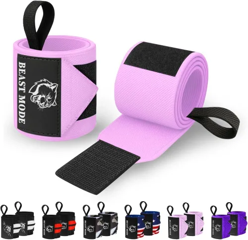 Miniatura 40 de TECEUM Weightlifting 18" & 12" Wrist Wraps with Thumb Loop – Heavy Duty Wrist Workout Braces for Men and Women – Ideal for Powerlifting, Strength