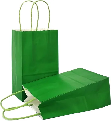 Miniatura 22 de AZOWA Bolsas de regalo de papel kraft negro con asas (negro, 12 piezas, 5 x 3.1 x 8.2 pulgadas)