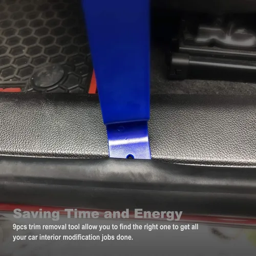 Miniatura 4 de GLK Juego de herramientas de extracción de moldura automática, juego de herramientas de extracción de panel de clip de puerta, herramienta de Azul