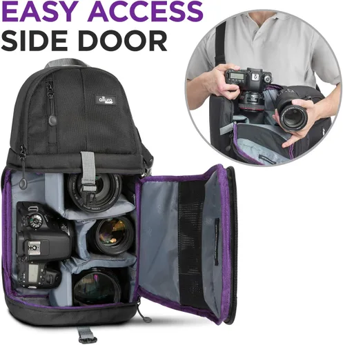 Miniatura 3 de Altura Photo Bolsa para cámara tipo bandolera - Mochila para cámaras Canon, Nikon, Sony y GoPro DSLR y sin espejo - Mochilas cruzadas para fotógrafos