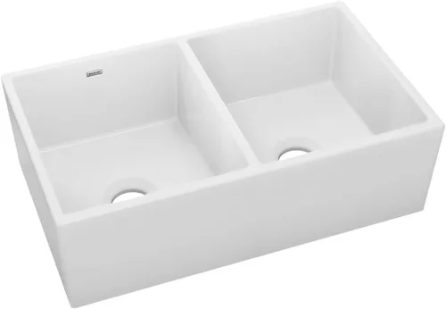 Miniatura 16 de Elkay SWU1517WH - Fregadero de barra de montaje inferior de arcilla refractaria de 16-7/16" x 18-15/16" x 9-1/16", color blanco