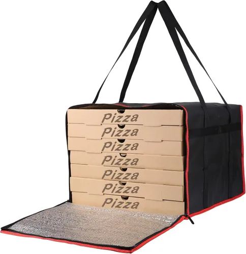 Miniatura 20 de Bodaon Bolsas de pizza para entrega, bolsa de entrega de pizza aislada para conductores de entrega, 20 x 20 x 6 pulgadas, bolsas calentadoras