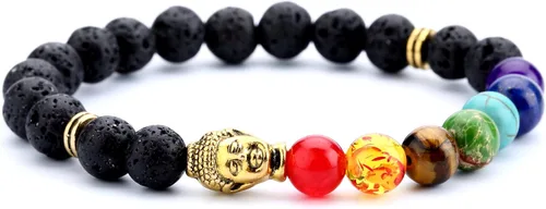 Miniatura 31 de Hamoery Pulsera de chakra de 0.315 in para hombre y mujer, 0.315 in, piedra natural, pulsera de yoga