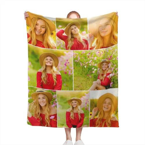 Miniatura 16 de Mantas personalizadas con fotos, manta personalizada de collage de fotos, manta personalizada para parejas, con mis propias fotos, regalos de Foto 1