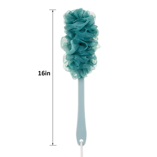 Miniatura 7 de Esponja de malla de nailon suave para ducha, esponja de malla de nailon suave para ducha, esponja en un palo para hombres y mujeres, exfoliante