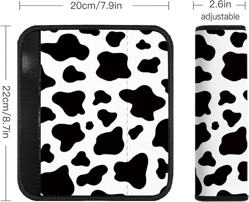 Miniatura 8 de Almohadilla Protectora para Cinturón de Seguridad del Automóvil, Paquete de 2 Almohadillas Suaves para Correa de Cinturón de Seguridad del Automóvil