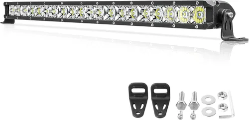 Miniatura 9 de OFFROADTOWN Barra de Luz LED de 6 Pulgadas de Una Sola Fila Focos LED Delgados para Conducción Todo Terreno Luces de Niebla de Trabajo Luz Spot