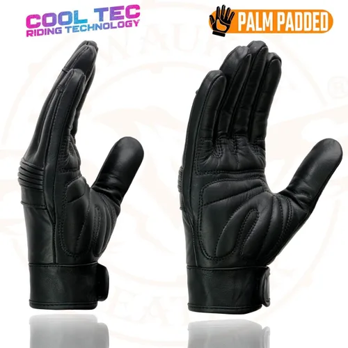 Miniatura 4 de Milwaukee Leather MG7536 - Guantes de mano de piel para hombre, color negro, con nudillos flexibles