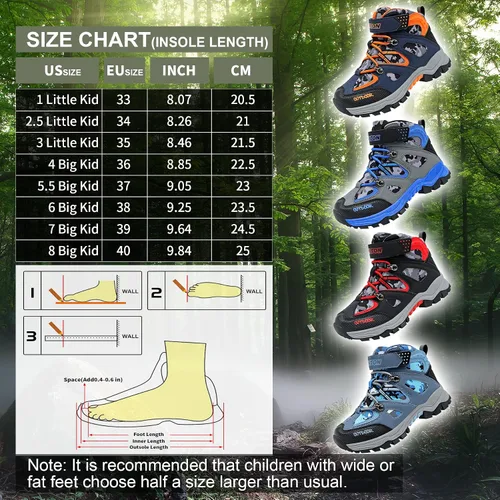 Miniatura 2 de Littleplum Boys Snow Boots Winter Waterproof Antiskid Boots Hiking Outdoor Shoes for Unisex Kids(Little KidBig Kid)