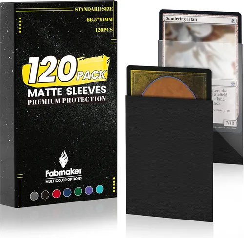 Fundas mate para cartas, 120 unidades, tamaño estándar, perfectas para MTG, béisbol, deportes y cartas de juegos, 2.60 x 3.58 pulgadas