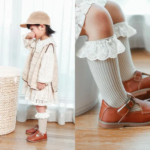 Miniatura 2 de Calcetines largos con volantes para bebés y niñas de 6 a 12 meses