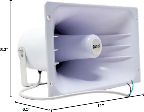 Miniatura 7 de Nippon America Bocina de alimentación TC-45 Altavoz PA de 80 vatios, blanco 11 "x 6.6