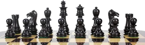 Miniatura 4 de Casa De Ajedrez – ébano/boxwood piezas de ajedrez Staunton Galaxy 3" (76 mm) + 2 extra Queens – Triple ponderado