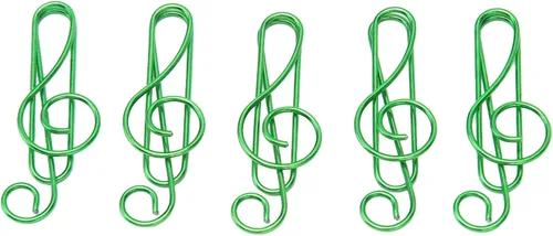 Miniatura 8 de 100 clips para carpeta, abrazaderas de papel, clips de papel elegantes, estilo nota musical, caja de metal antideslizante, bonitos clips de papel