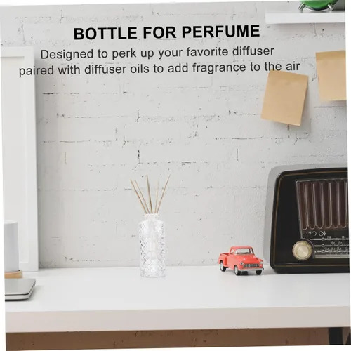 Miniatura 5 de DECHOUS 3 unids de escritorio difusor de vidrio botellas 5.1 fl oz difusores de aceite recargables para habitación aromaterapia conjunto