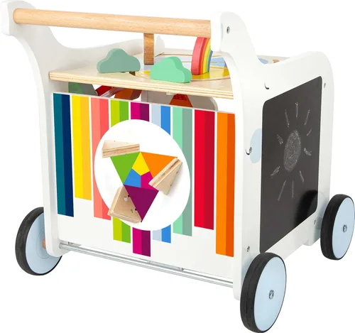 Miniatura 3 de Small Foot Wooden Toys - Andador de elefante dulce prémium y centro de actividades 5 en 1 diseñado para niños pequeños de 12 meses en adelante