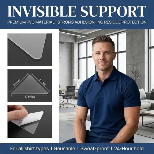 Miniatura 4 de Collar Stays para camisas polo, 120 unidades, sin curvatura, cuello de camisa de PVC para hombres, cinta para camisas de cuello de hombre, tiras
