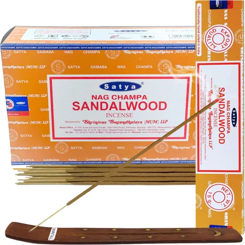 Miniatura 16 de TRUMIRI Paquete de soportes para incienso con varillas de incienso Satya Sai Baba Nagchampa de 3.53 oz (100 g) - Paquete de 1