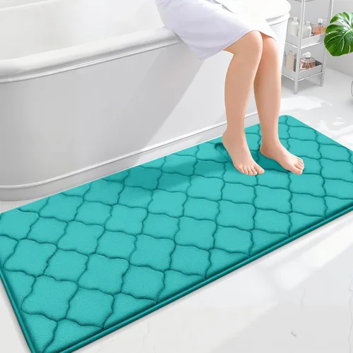 Miniatura 336 de OLANLY Alfombra de Baño de Espuma Viscoelástica de 24 x 16 pulgadas, Ultra Suave y Absorbente, Alfombras de Baño Antideslizantes, Cómodas, Lavables
