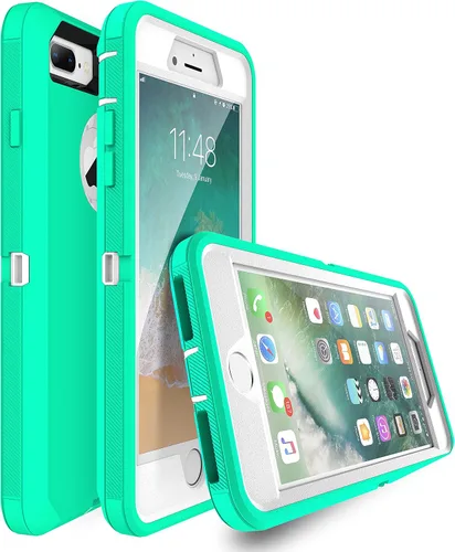 Miniatura 2 de Mgx Funda resistente para iPhone 8 Plus [protector de pantalla integrado] y funda de defensa de triple capa a prueba de golpes a prueba de caídas