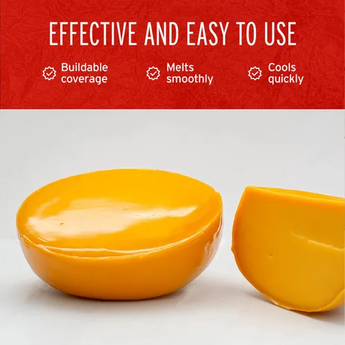 Miniatura 5 de Blended Waxes, Inc. Cera prémium totalmente refinada para la fabricación de queso, grado alimenticio, se puede utilizar para una variedad de Naranja