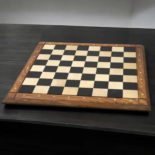 Miniatura 2 de Players Choice - Tablero de ajedrez de madera de arce y ébano con anotaciones, cuadrado de 2.165 in, acabado mate