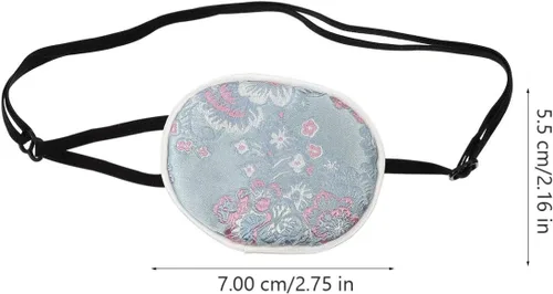 Miniatura 5 de EXCEART 2 parches ajustables de seda para un ojo, corrección de estrabismo, parches para ojos para adultos para ojos derechos, parche para niños
