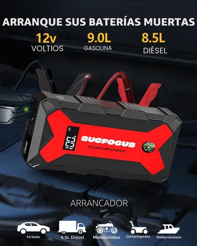Miniatura 2 de Arrancador de Batería de Coche, Arrancador de Batería Portátil de 4000A (para Motor de Gasolina de 9.0L o Diésel de 7.0L), Caja de Arranque, Paquete