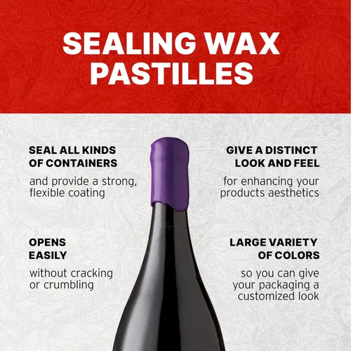 Miniatura 3 de Blended Waxes, Inc. - Cera de sellado de botellas, perlas de sello de cera de pastilla para sellado de botellas de vino, cerveza y licor, sella