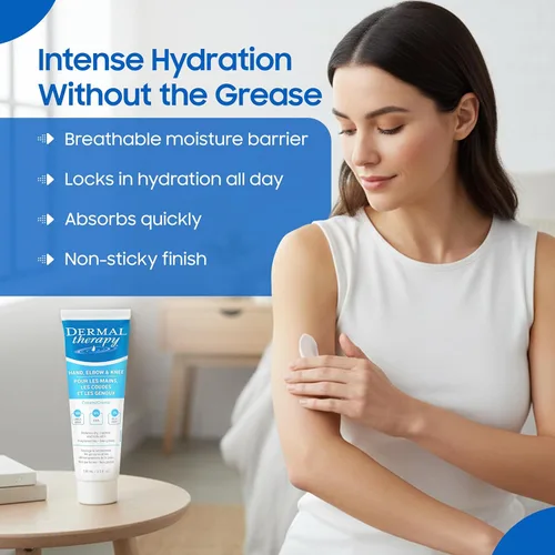 Miniatura 4 de Dermal Therapy Crema de manos para codos y rodillas con 15% de urea y 6% AHA, hidrata y exfolia profundamente la piel seca y agrietada en manos