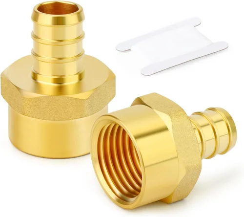 Miniatura 13 de GASHER 10 piezas sin plomo latón 1 "acoplamiento Pex, accesorios Pex de 1 pulgada para tubería Pex