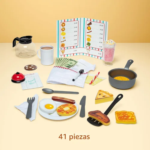 Miniatura 7 de Melissa & Doug – Juego de casa Star Diner Restaurante (41 Piezas)