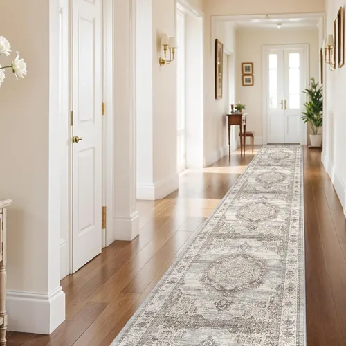 Miniatura 59 de HY HAO YUN LAI Alfombras antideslizantes para pasillos, alfombra lavable para pasillo, alfombra larga ultra suave para cocina, alfombras de acento