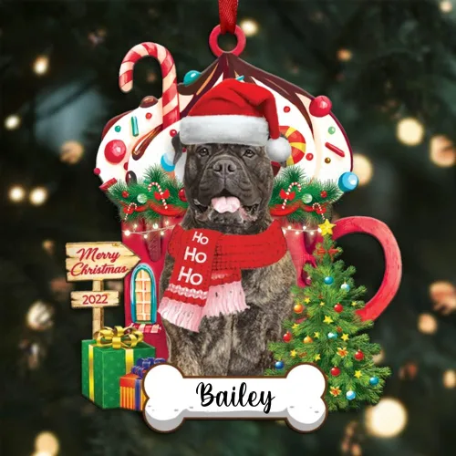 Miniatura 6 de Amantes de los perros de Navidad – Navidad de perros disponibles para muchos perros Shi Tzu – Adorno con forma personalizada, adorno de Navidad