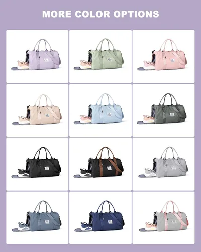 Miniatura 7 de Bolsa de lona de viaje bolsas de fin de semana para mujeres y hombres bolsa de transporte durante la noche bolsa de hospital bolsa de gimnasio