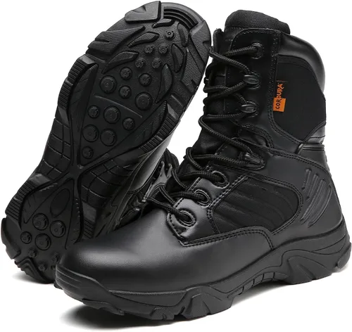 Miniatura 7 de Kervaky Botas tácticas para hombre, botas militares, botas resistentes, botas de senderismo, botas ligeras, botas para exteriores