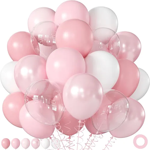 Miniatura 14 de Globos rojos y negros, 60 globos de oro rojo y negro de 12 pulgadas con globos de confeti dorado para graduación, Año Nuevo, películas de casino