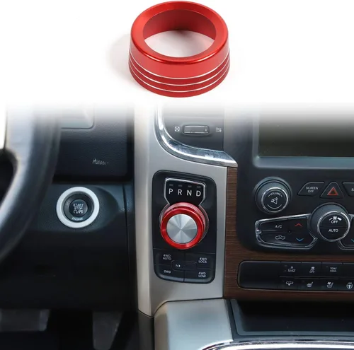 Miniatura 13 de Voodonala para Dodge RAM - Cubierta de perilla selectora de ajuste de interruptor de faro delantero de aluminio para Dodge RAM 2010-2017, accesorios