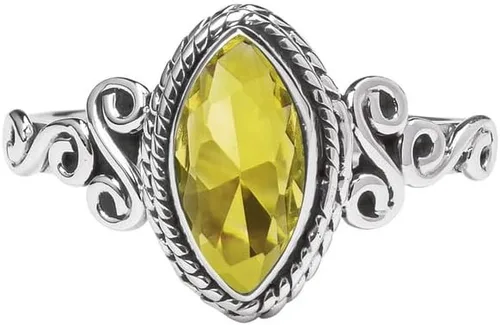 Miniatura 8 de Anillo de plata de ley 925 con piedras preciosas para mujeres y niñas, hecho a mano, anillo de promesa de piedras preciosas naturales, regalo