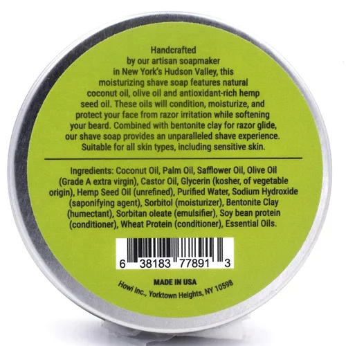 Miniatura 3 de Taconic Shave Jabón de afeitar – Aroma a lima – Espuma densa y lisa para afeitado húmedo clásico – Espuma con cepillo y tazón – Cojín protector