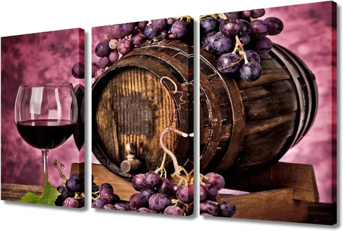 Miniatura 78 de Obra de arte para paredes del hogar, 3 paneles de letras de vino tinto, pinturas de corcho, impresiones HD, arte de pared de corcho de vino sobre
