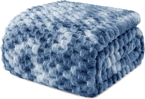 Miniatura 57 de Exclusivo Mezcla - Manta de vellón extragrande, 50 x 70 pulgadas, elegante, tela jacquard suave, mullida, acogedora y ligera, para invierno