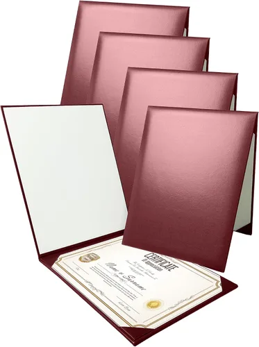 Miniatura 25 de Gradplaza Cubierta de diploma personalizada para graduación, documentos, soporte de diploma de certificado de cuero sintético liso