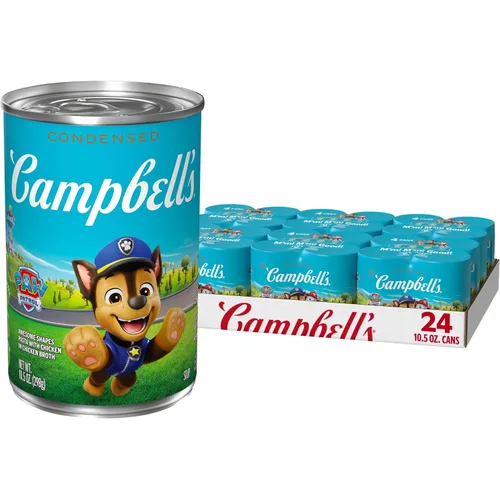Miniatura 23 de Sopa condensada Campbell’s para niños, pasta Paw Patrol de formas impresionantes con pollo en caldo de pollo, lata de 10.5 onzas (paquete de 12)