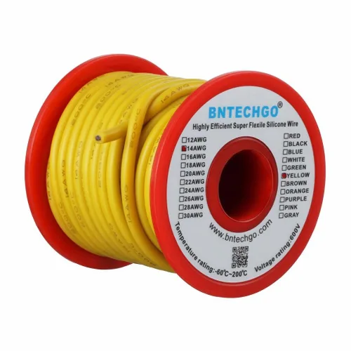 Miniatura 21 de BNTECHGO Carrete de alambre de silicona calibre 14 20 pies rojo y 20 pies negro flexible 14 AWG alambre de cobre estañado trenzado