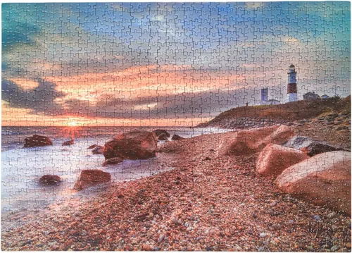 Miniatura 2 de Montauk - Rompecabezas de 1000 piezas para adultos, parques nacionales escénicos, paisaje oceánico, playa, un juego educativo y divertido