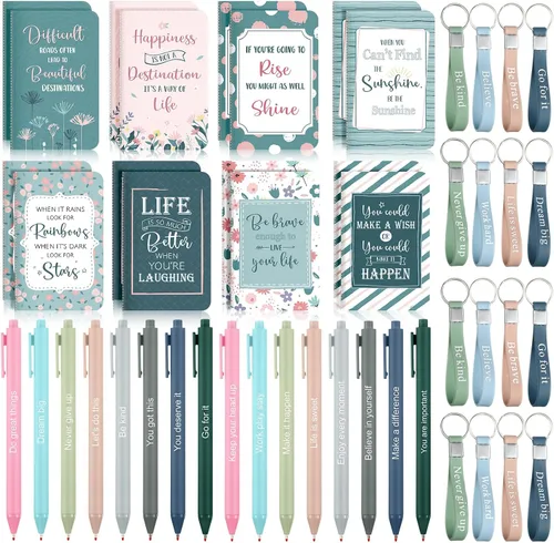 Miniatura 8 de PerKoop 48 unidades de recuerdos de fiesta cristiana de 3 x 5 pulgadas, bolígrafos religiosos de versículos de la Biblia, llaveros a granel Jesús te