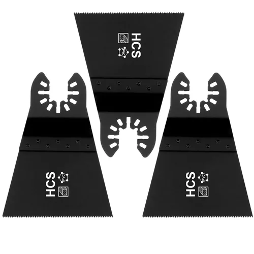 Hojas de sierra oscilante multifunción de acero de alto carbono estándar de 2-1/2 pulgadas de ancho E-Cut, cuchillas multiherramienta de ajuste