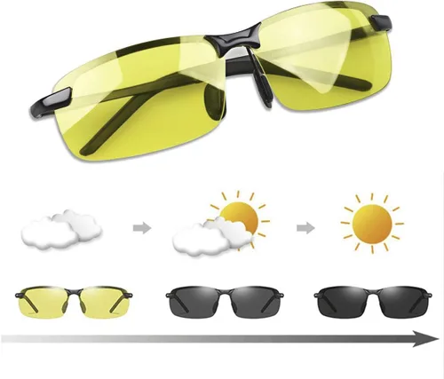 Miniatura 11 de YIMI Gafas de sol deportivas polarizadas fotocromáticas para hombre, mujer, ciclismo, pesca, conducción, protección UV400, lentes antirreflejos