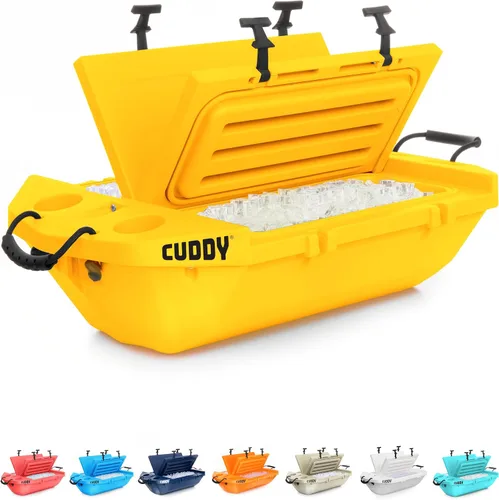 Miniatura 12 de CUDDY - Enfriador flotante y recipiente de almacenamiento en seco para tierra y agua, 40 cuartos de galón, ideal para río, playa, kayak, piscina